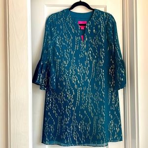 Lilly Pulitzer Elenora Silk Dress in Inky Tidal | Size XS | NWT